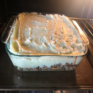 mushroom alfredo shepherd's pie